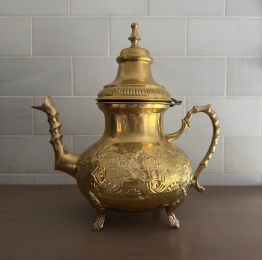 Handcrafted Moroccan Brass Tea Pot - Days of Eid