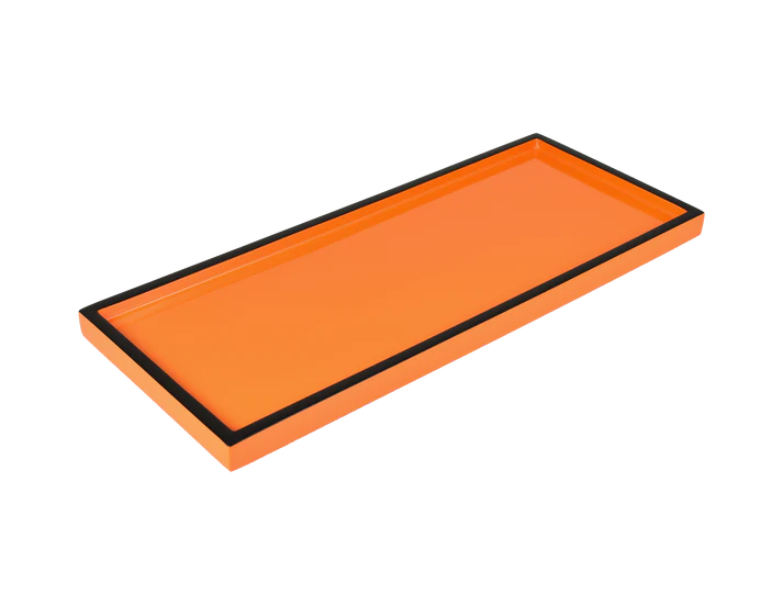 Orange with Black Trim - Long Vanity Tray