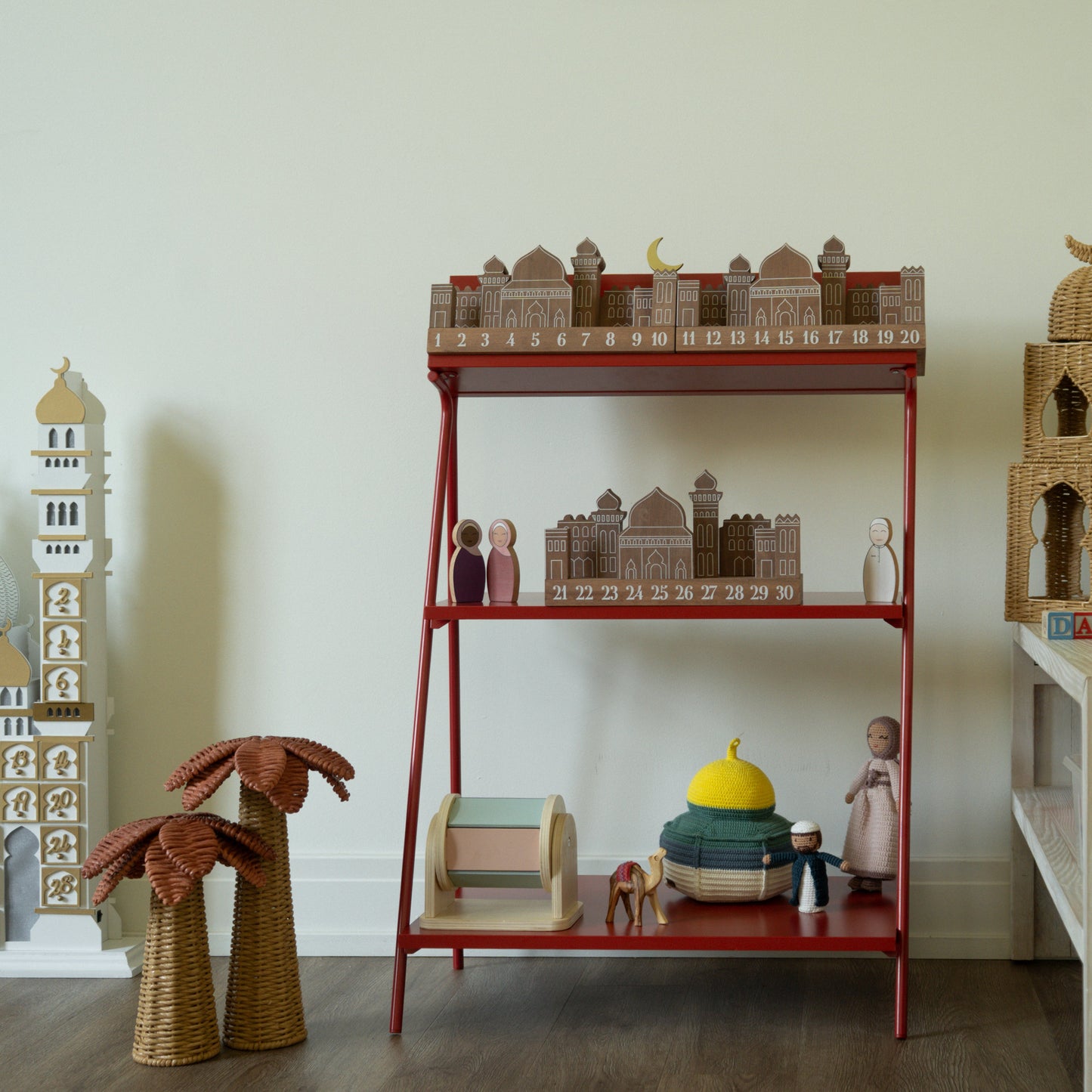 Wooden Ramadan City Countdown Calendar - Days of Eid