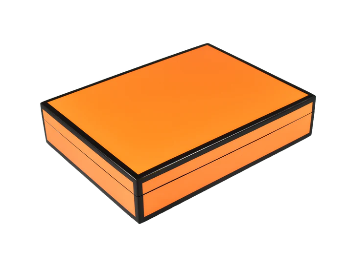 Orange with Black Trim - Stationery Box