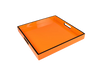 Orange with Black Trim - Square Serving Tray