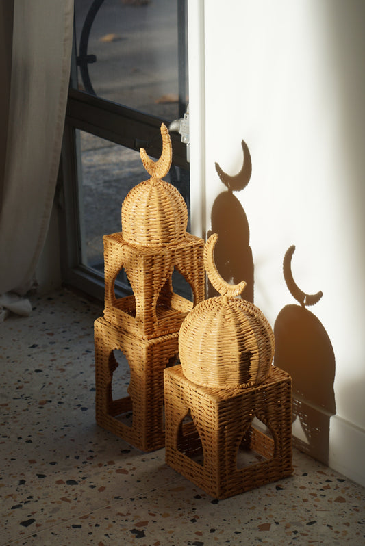Niyyah Wicker Minaret Set (2-Piece: 22" + 16") - Days of Eid