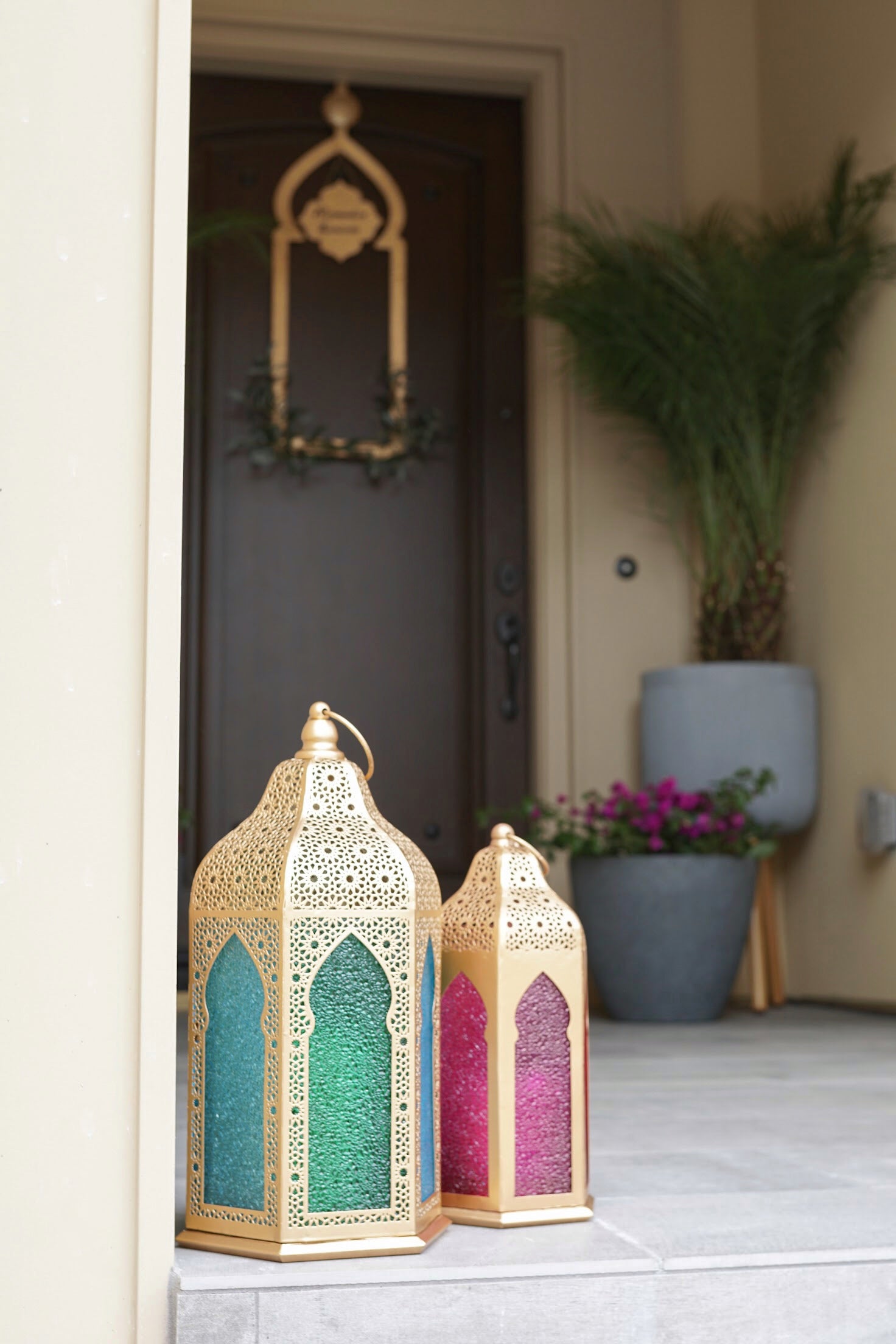 Moroccan Floor Lantern Set