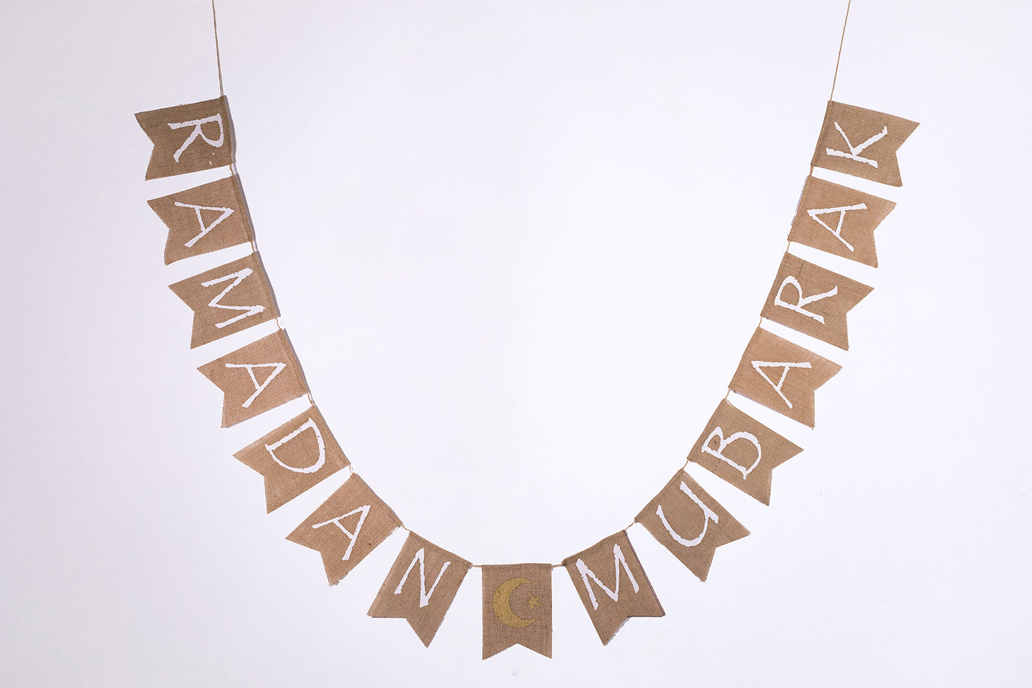 Ramadan Eid Mubarak Burlap Pennant