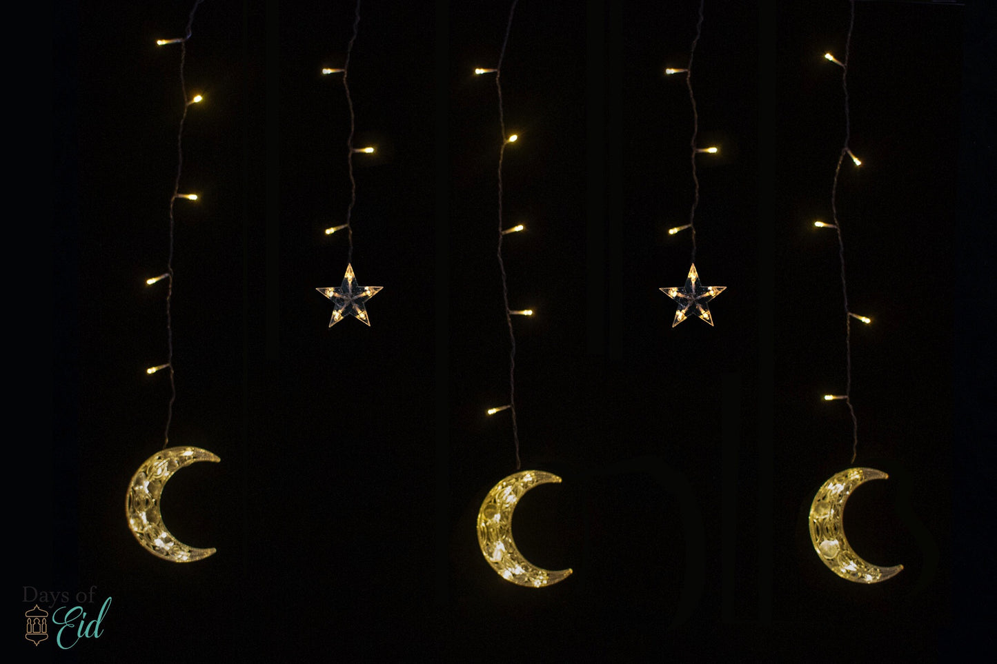 Moon & Star String Lights